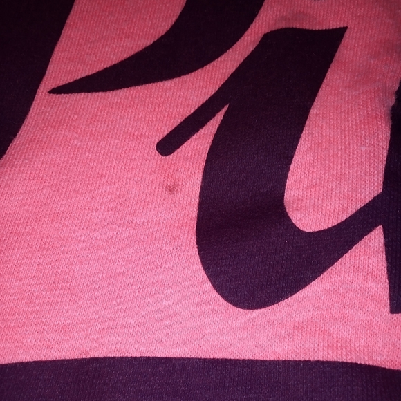 Victoria's Secret PINK bright coral and burgundy top zip sweatshirt L - Picture 4 of 7
